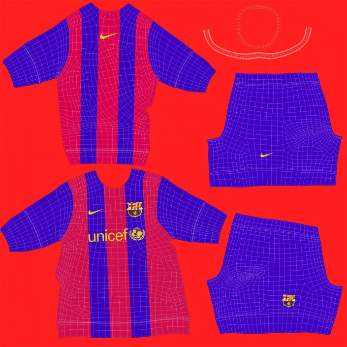 Soccer Clothes Barcelona 3D model