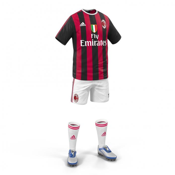 3D model Soccer Clothes Milan