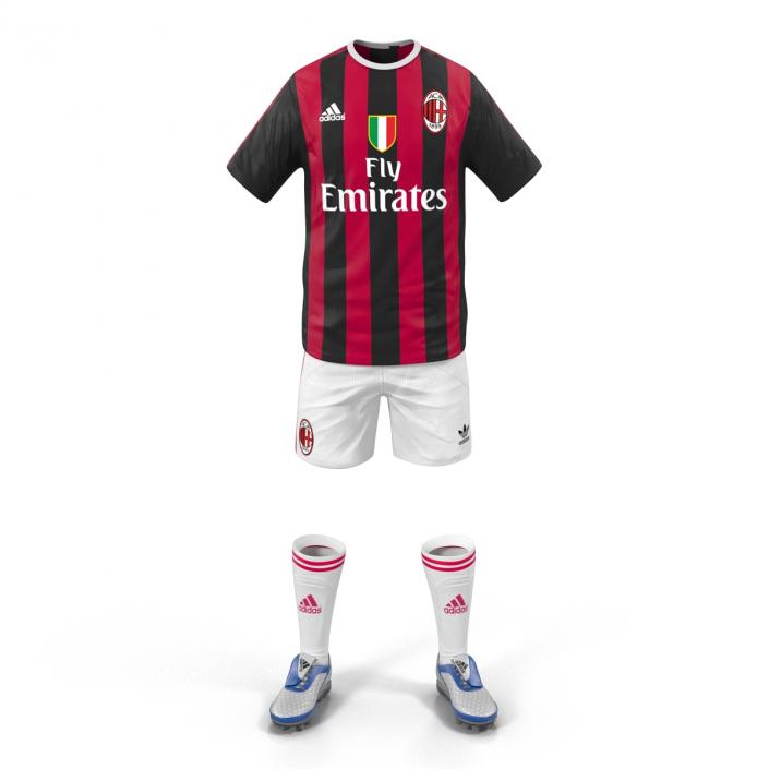 3D model Soccer Clothes Milan