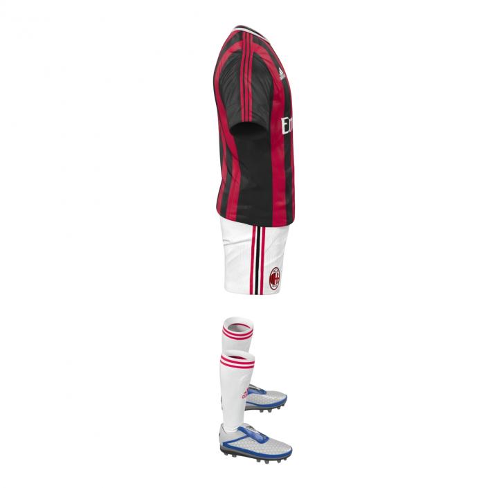 3D model Soccer Clothes Milan