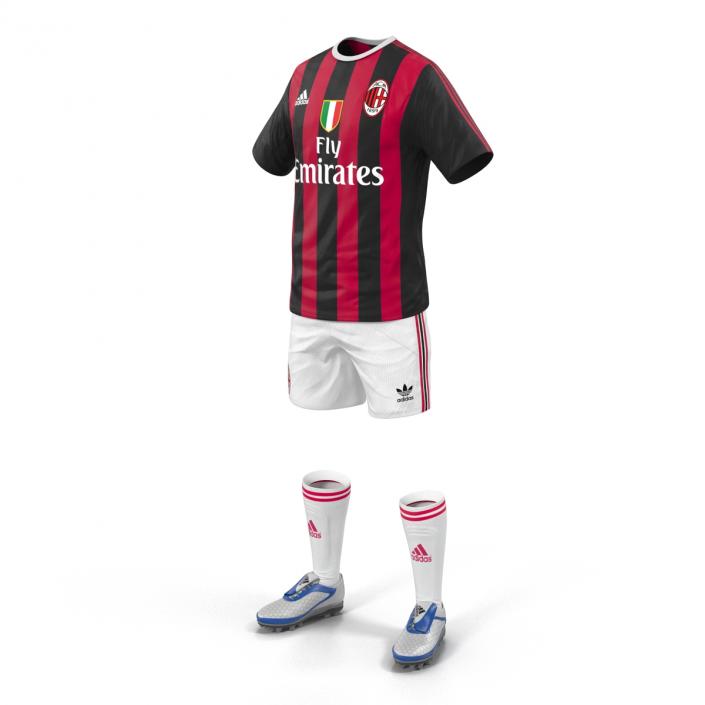 3D model Soccer Clothes Milan