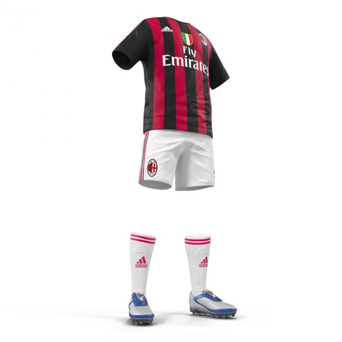 3D model Soccer Clothes Milan