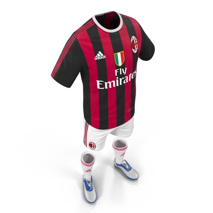 3D model Soccer Clothes Milan