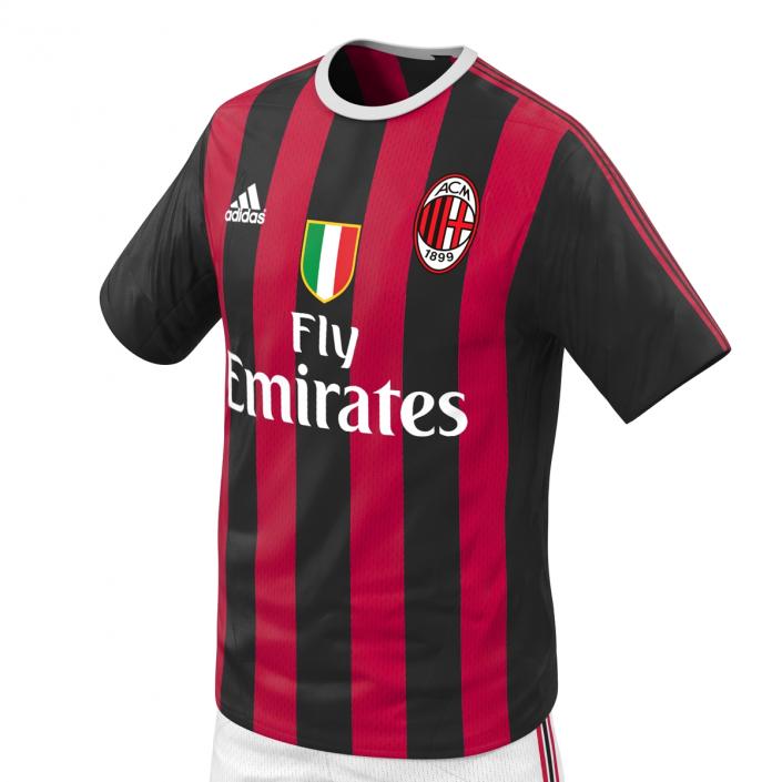 3D model Soccer Clothes Milan