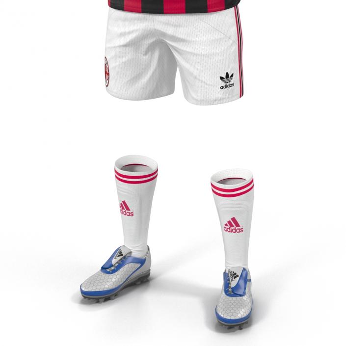 3D model Soccer Clothes Milan