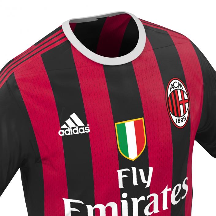 3D model Soccer Clothes Milan