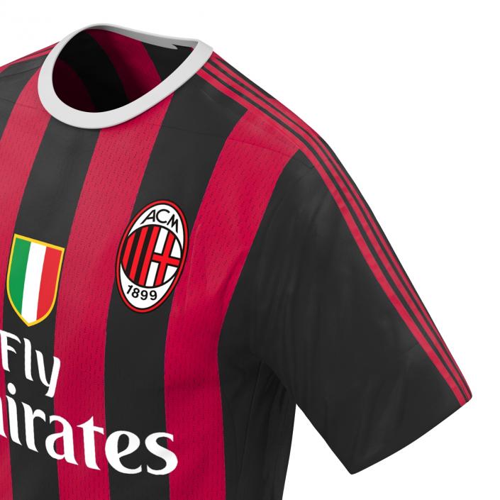 3D model Soccer Clothes Milan