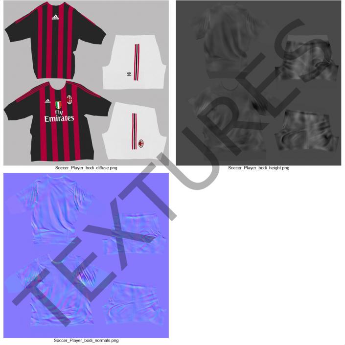 3D model Soccer Clothes Milan