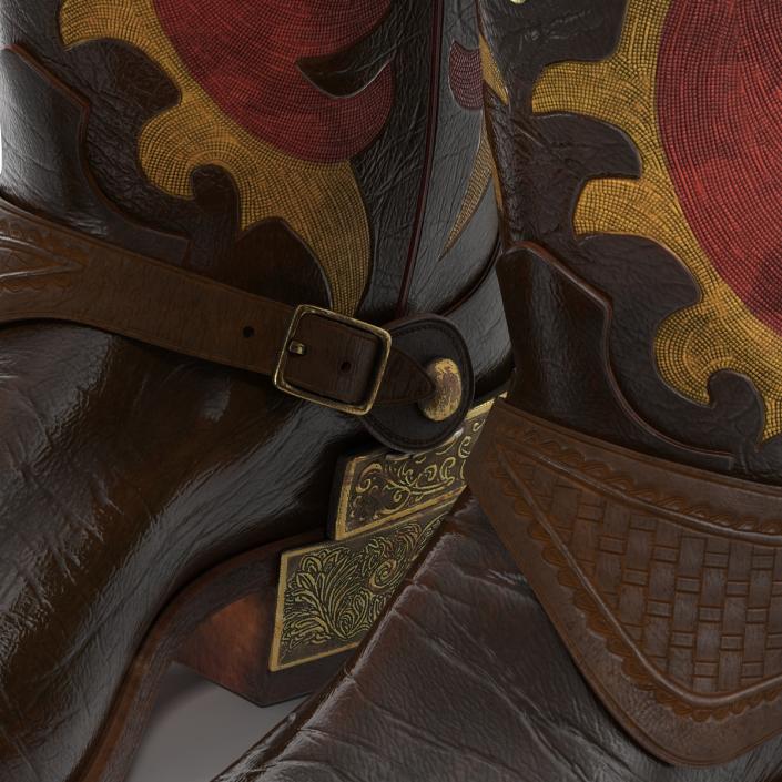 Western Boots with Spurs 3D model