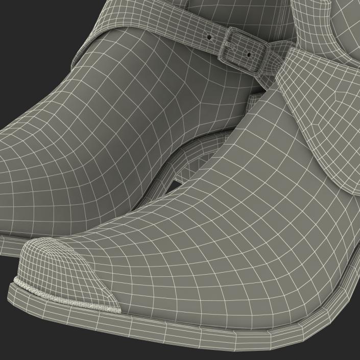 Western Boots with Spurs 3D model