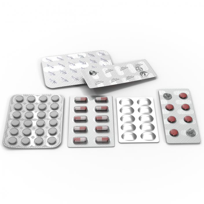 3D model Pills Blister Packs Collection