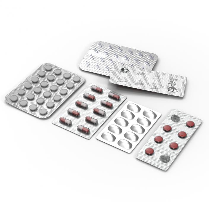 3D model Pills Blister Packs Collection