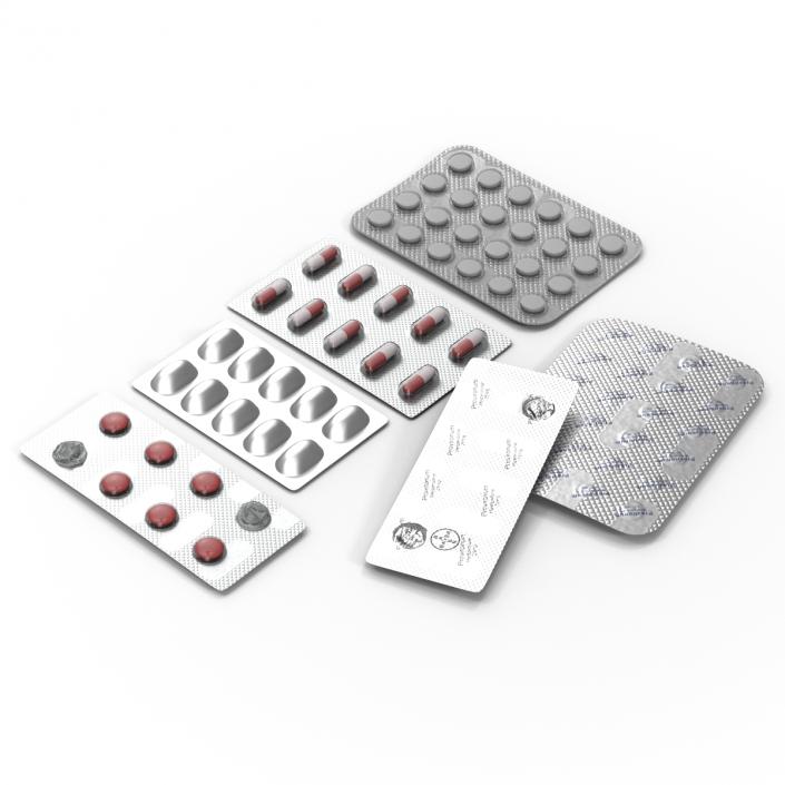 3D model Pills Blister Packs Collection