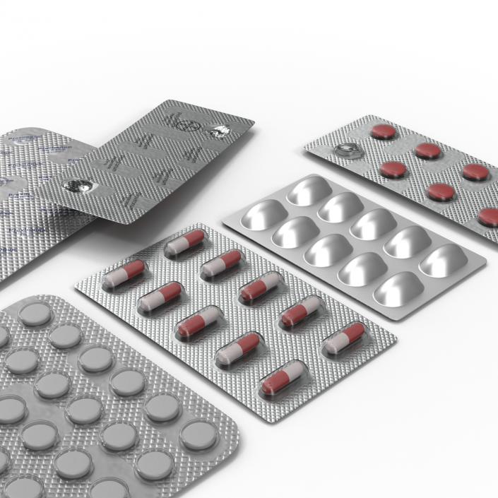 3D model Pills Blister Packs Collection