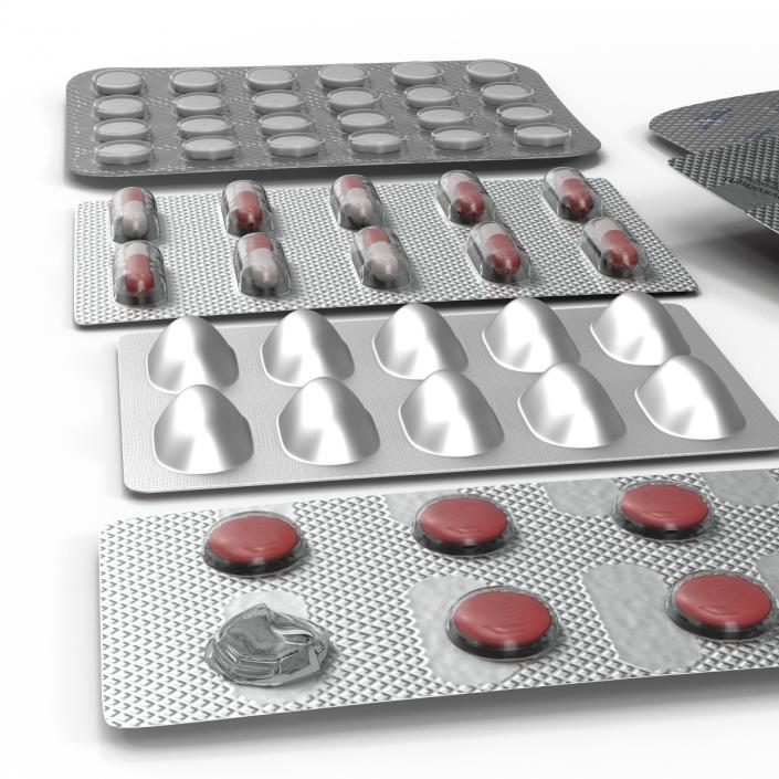 3D model Pills Blister Packs Collection