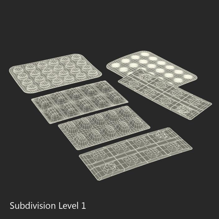 3D model Pills Blister Packs Collection