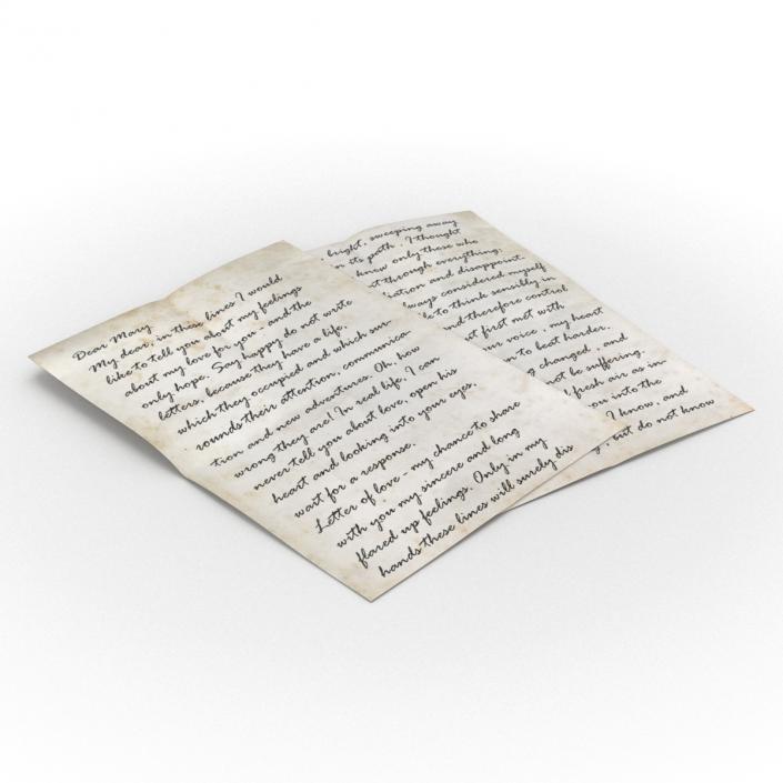 3D model Old Letter