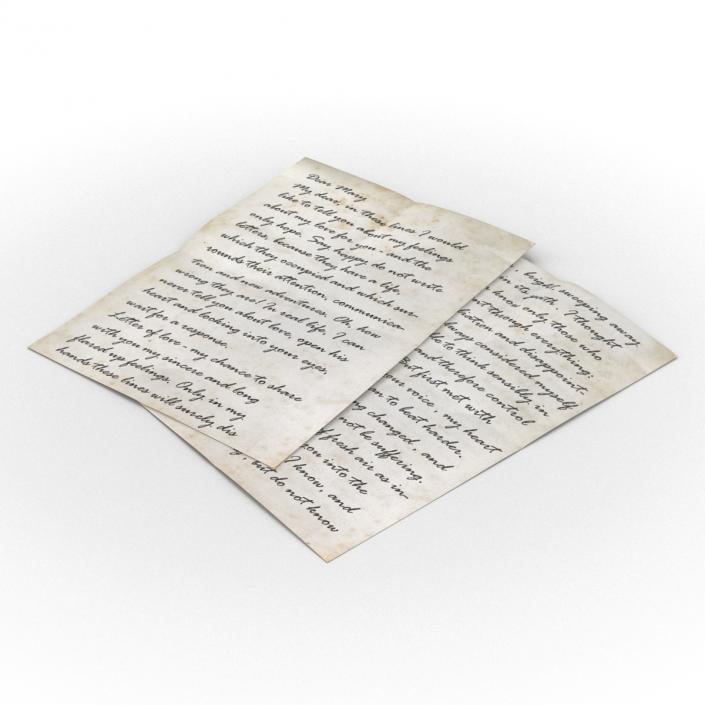 3D model Old Letter