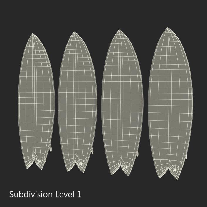 3D model Surfboard Fish Collection