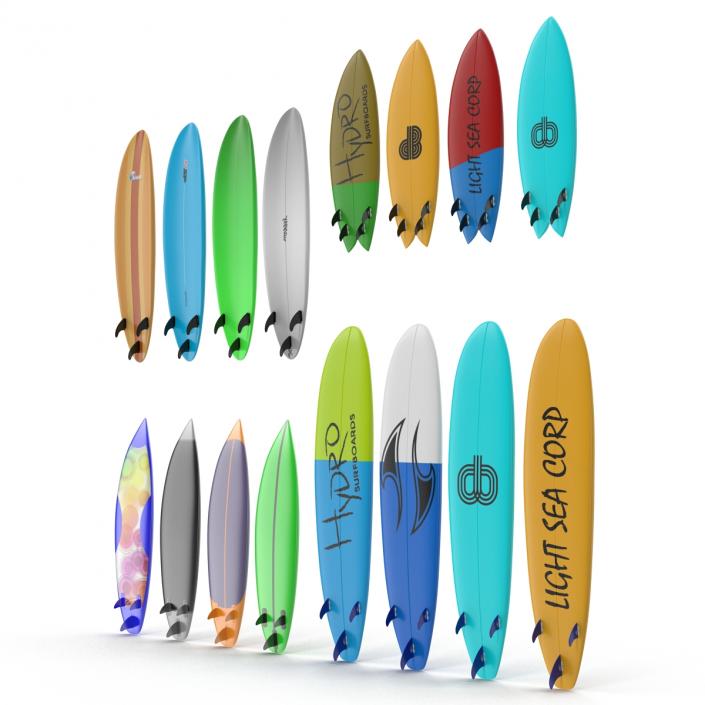 3D Surfboards Collection 2 model