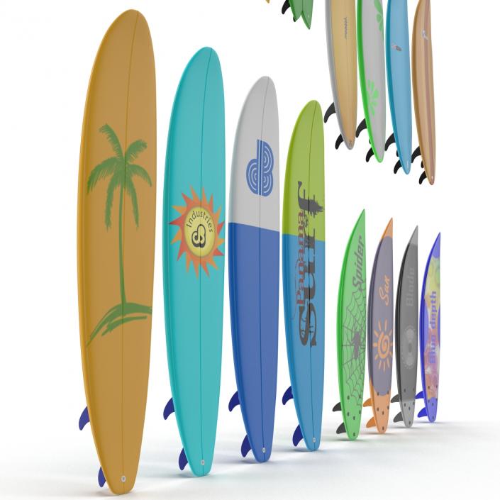 3D Surfboards Collection 2 model