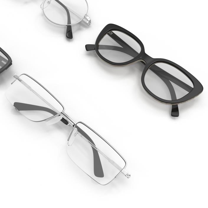 3D model Folded Glasses Collection