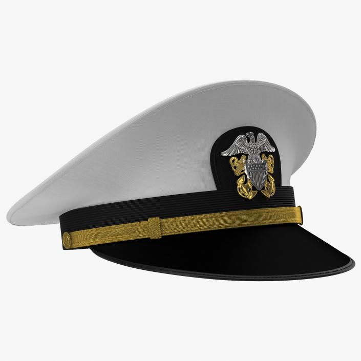 3D model US Navy Officer White Hat