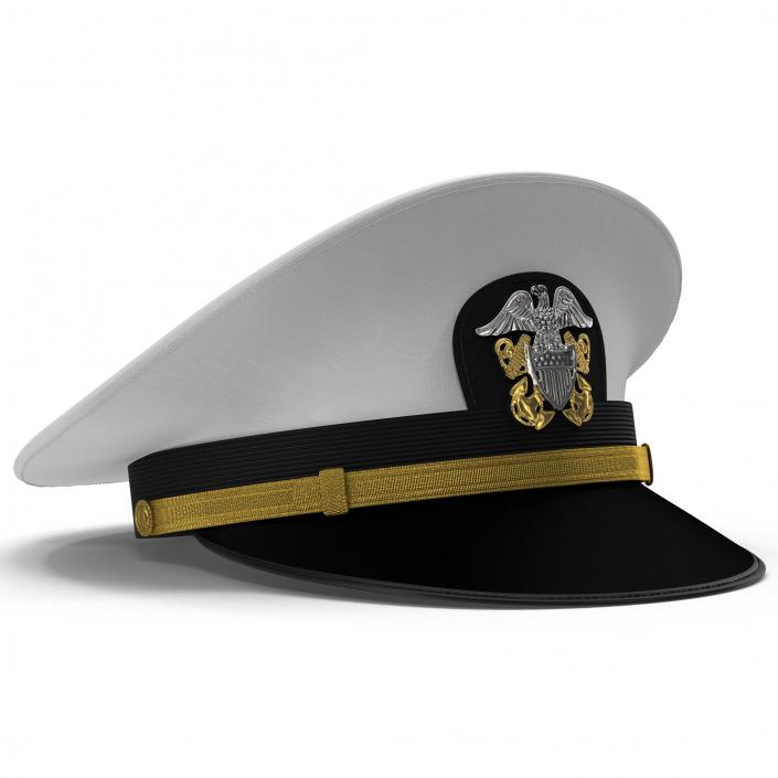 3D model US Navy Officer White Hat