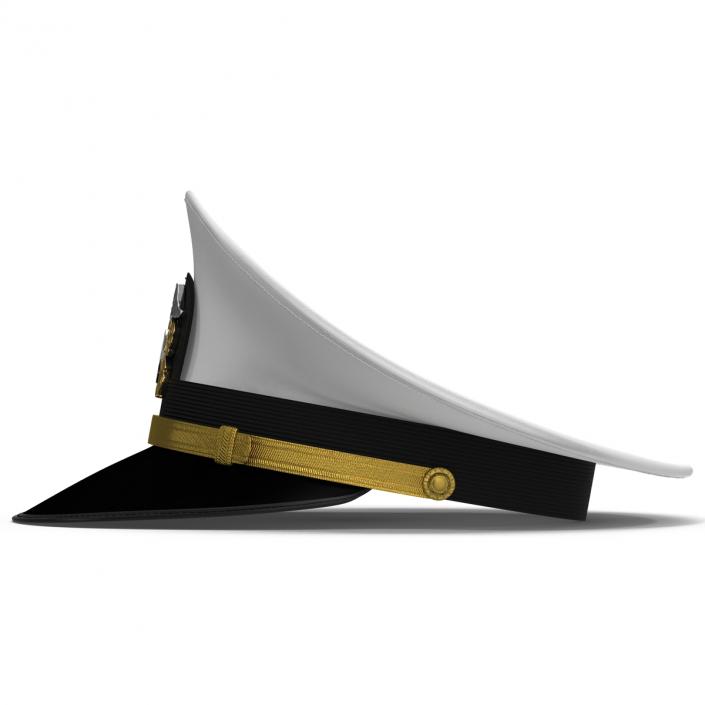 3D model US Navy Officer White Hat