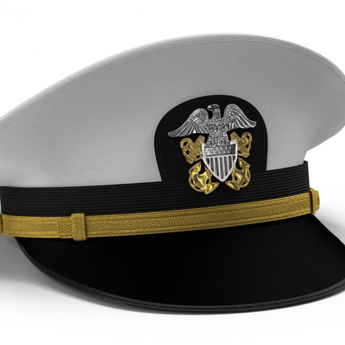 3D model US Navy Officer White Hat