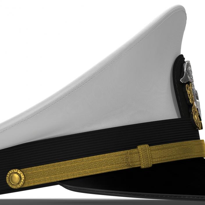 3D model US Navy Officer White Hat