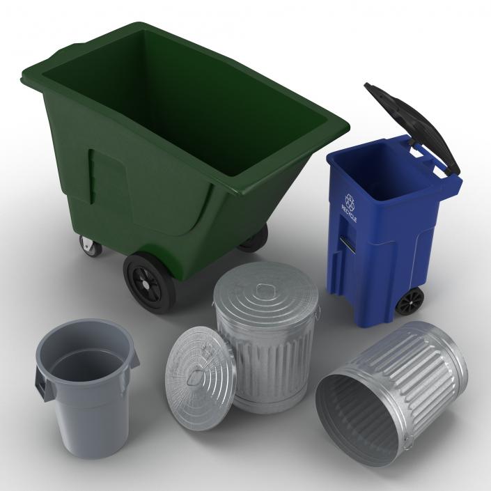 3D Garbage Cans 3D Models Collection model