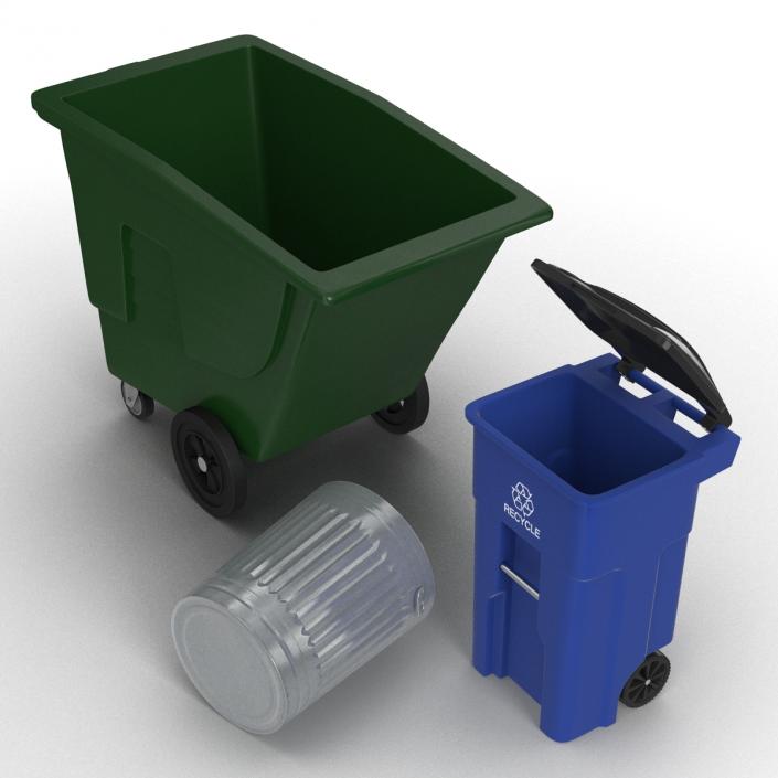 3D Garbage Cans 3D Models Collection model