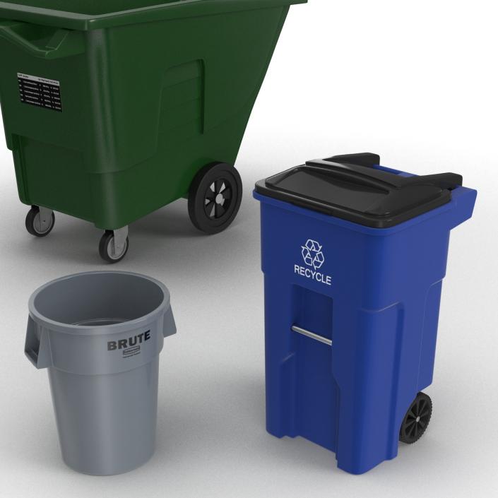 3D Garbage Cans 3D Models Collection model