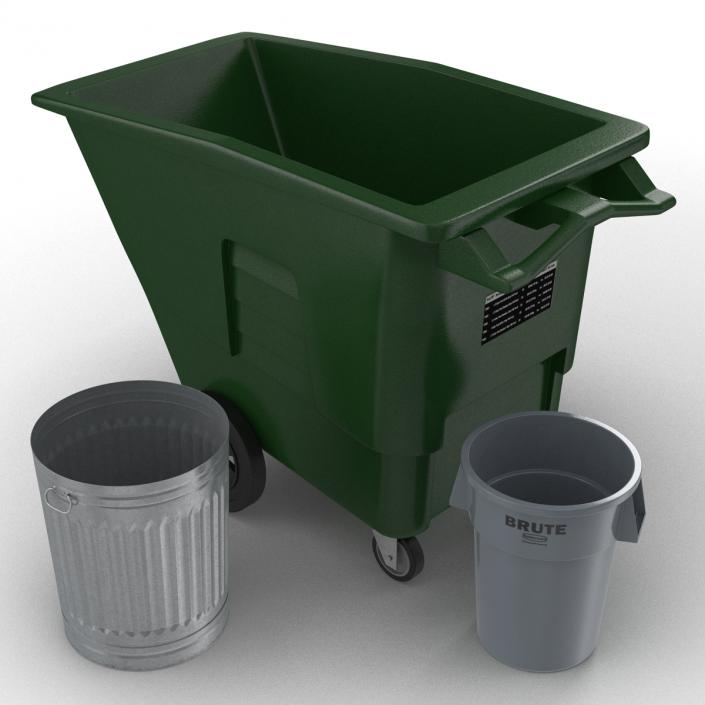 3D Garbage Cans 3D Models Collection model