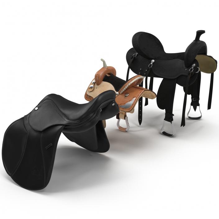 3D Saddles Collection model