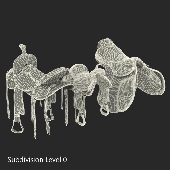 3D Saddles Collection model