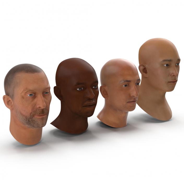 3D Male Heads Collection