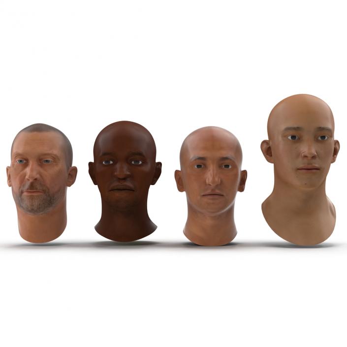 3D Male Heads Collection