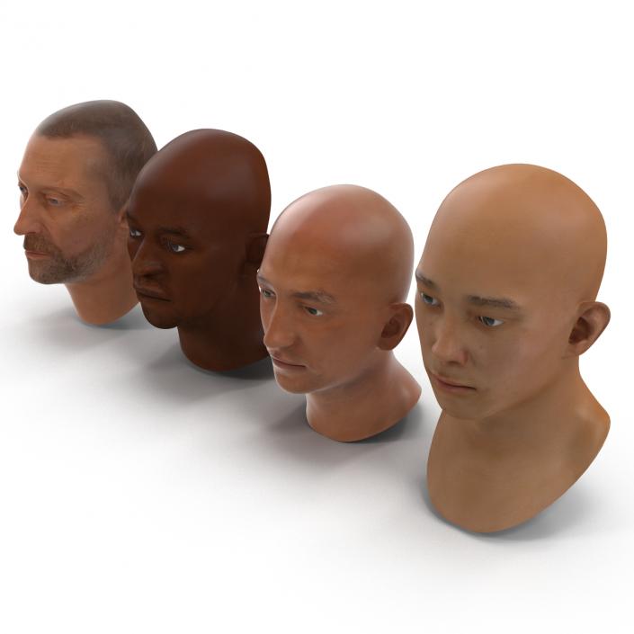 3D Male Heads Collection