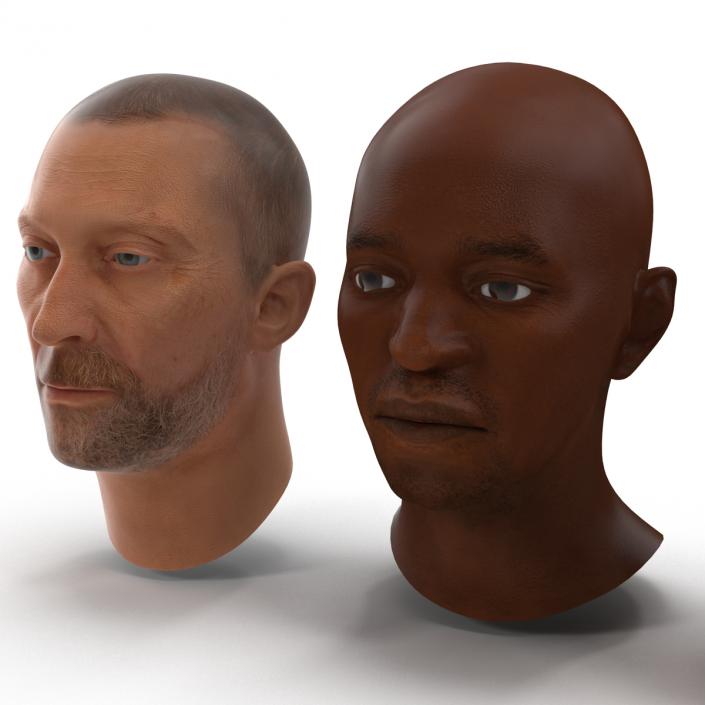 3D Male Heads Collection