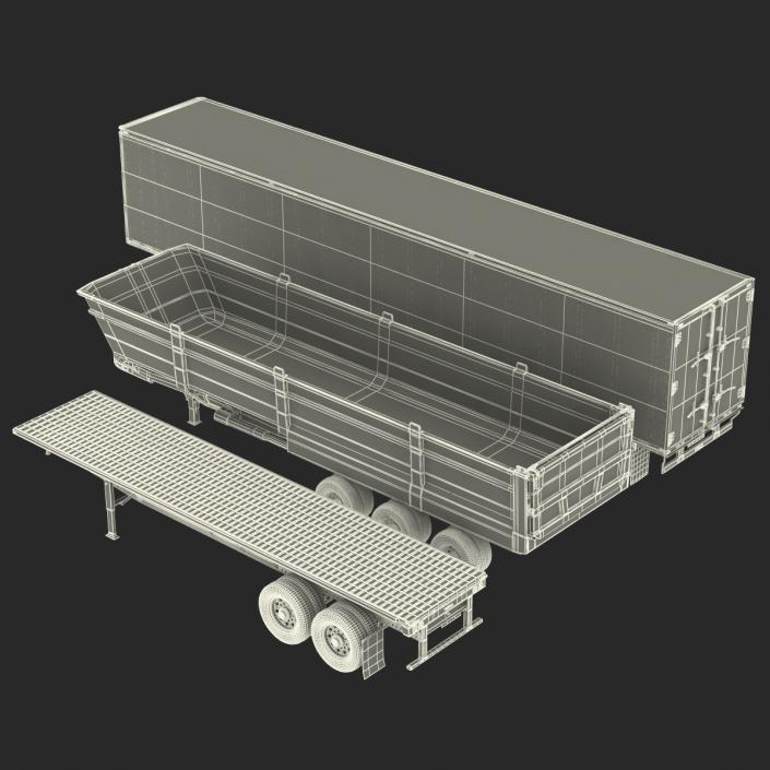 Trailers Collection 3D model