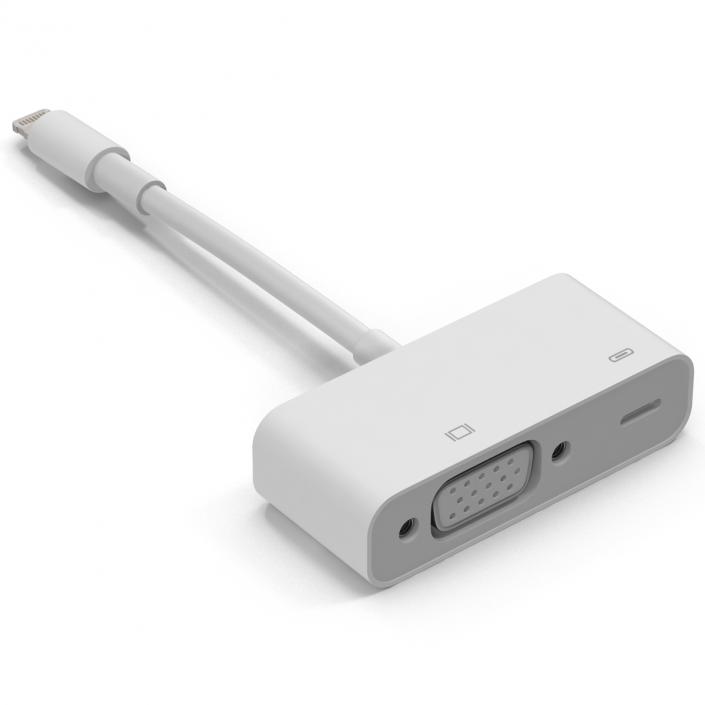 3D model Apple Lightning to VGA Adapter