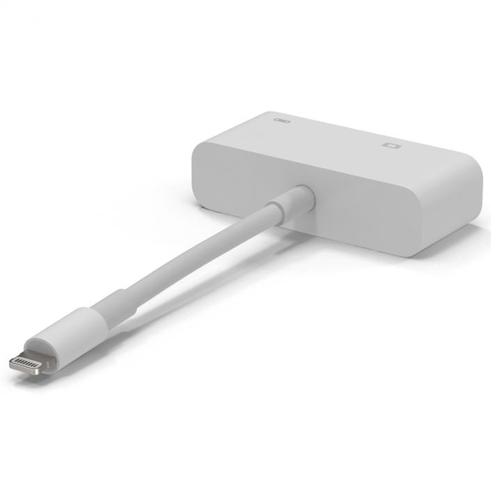 3D model Apple Lightning to VGA Adapter