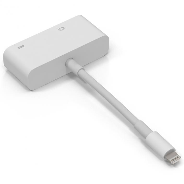 3D model Apple Lightning to VGA Adapter