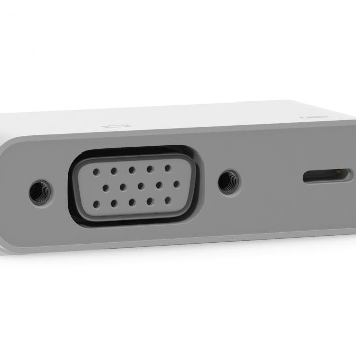 3D model Apple Lightning to VGA Adapter