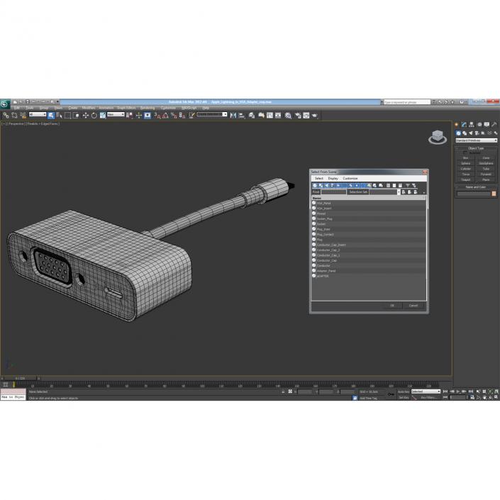 3D model Apple Lightning to VGA Adapter