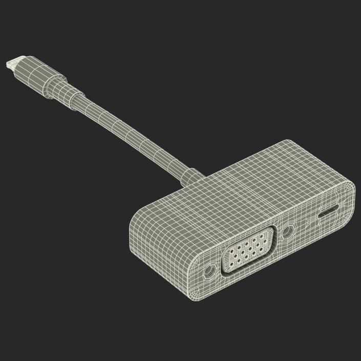 3D model Apple Lightning to VGA Adapter