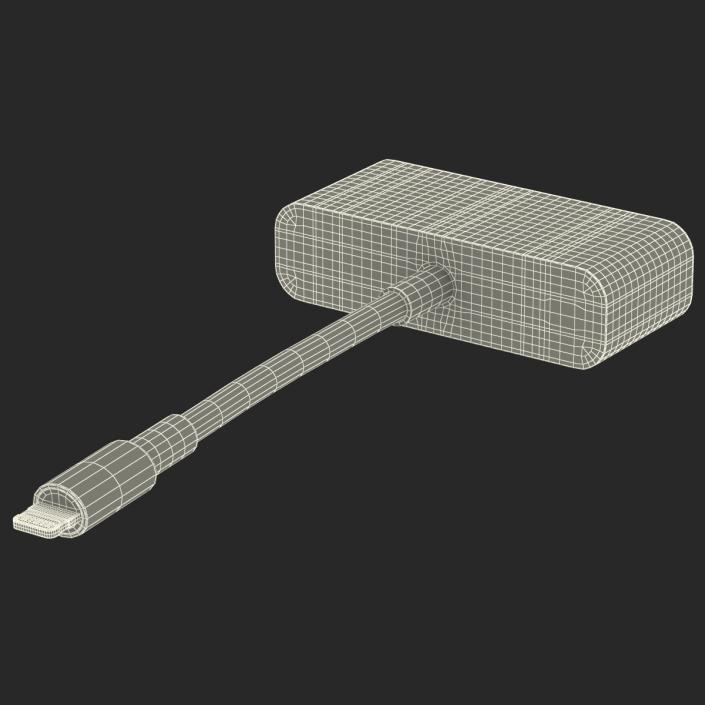 3D model Apple Lightning to VGA Adapter