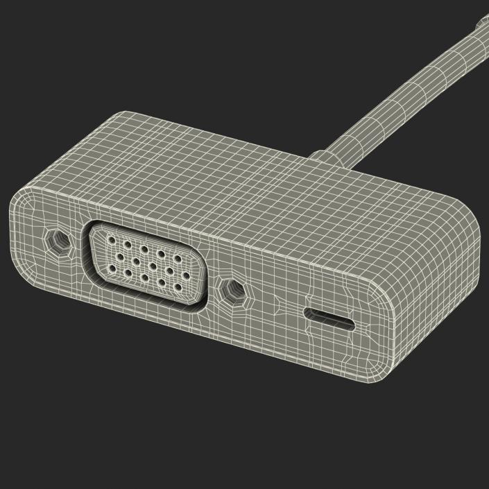 3D model Apple Lightning to VGA Adapter